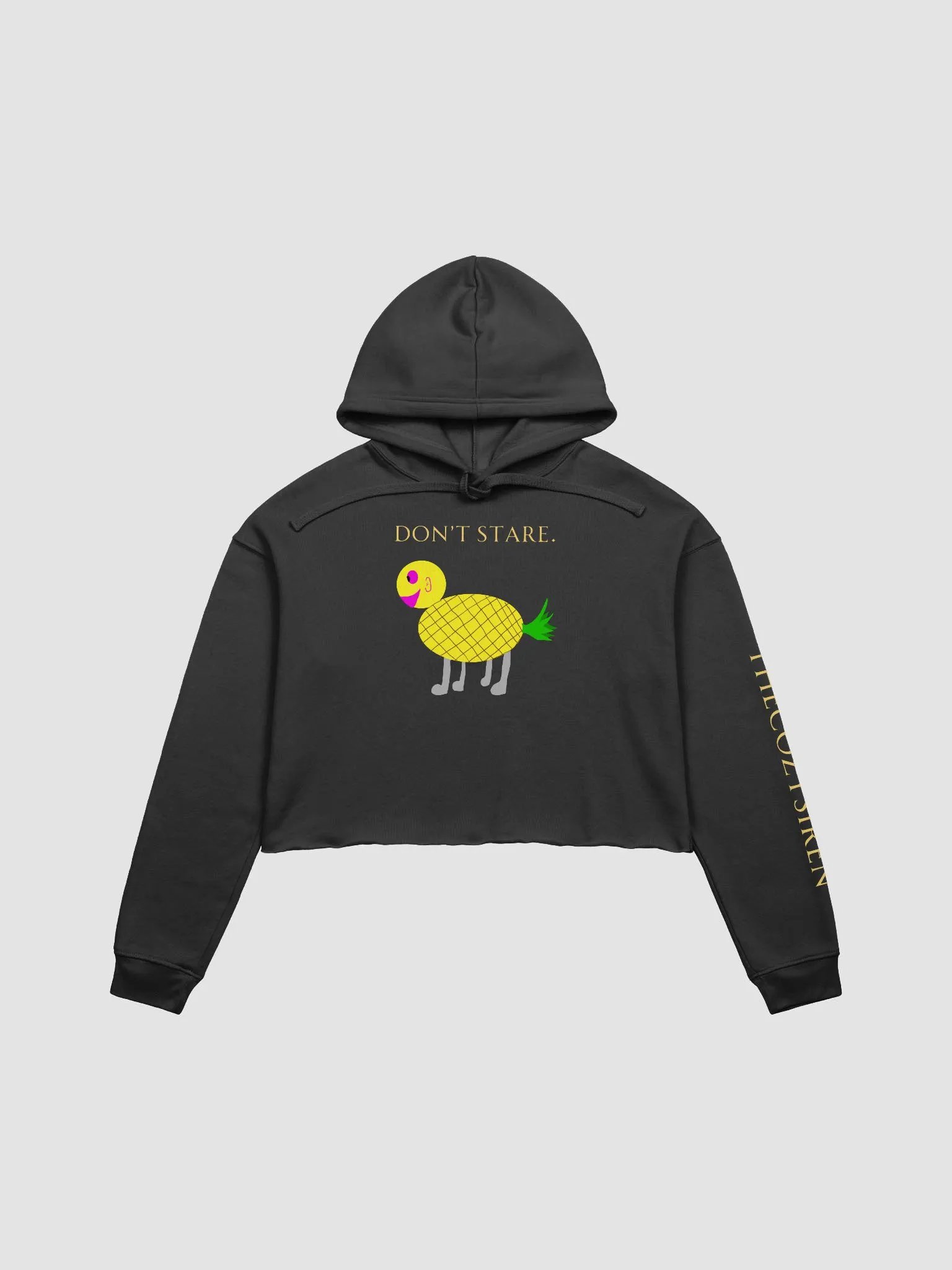 'DON'T STARE' Fleece Crop Hoodie product image (1)