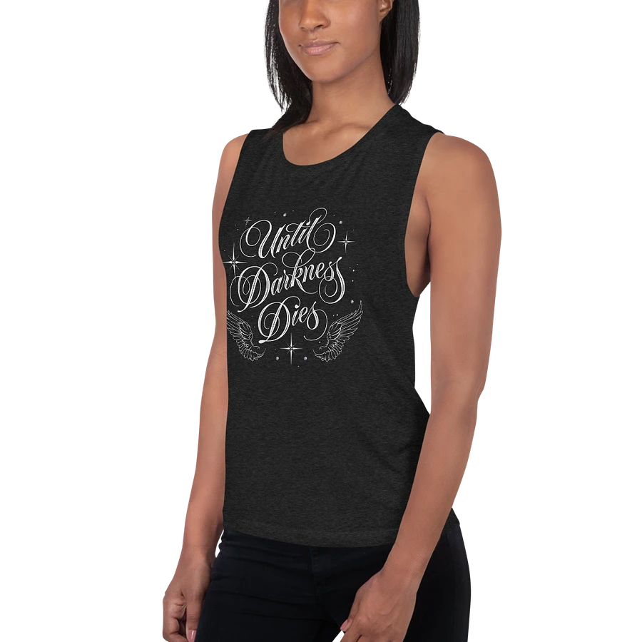 Until Darkness Dies (wings design) Bella+Canvas Women's Flowy Muscle Tank product image (4)