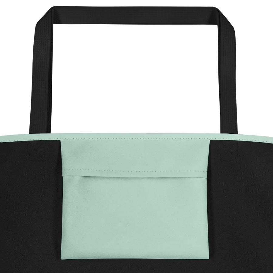 Shoe Bag Tote | Mint with White Logo and Quote product image (4)