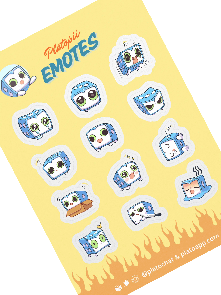 Platopii Emotes Sticker Sheet product image (1)