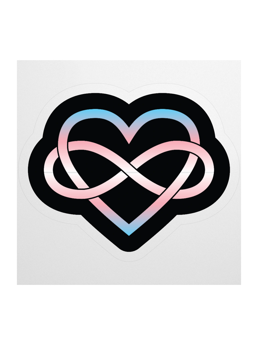 Trans Pride Gradient Polyamory Infinity Heart Sticker product image (3)