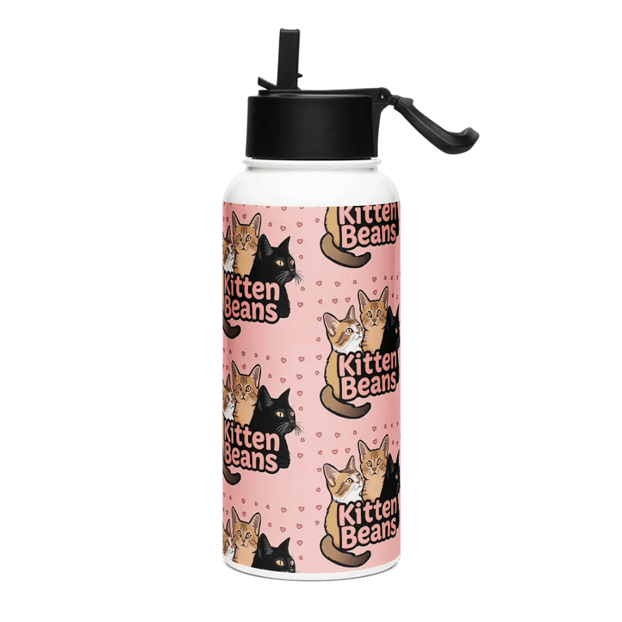 Kitten Beans Stainless Steel Straw Bottle product image (3)
