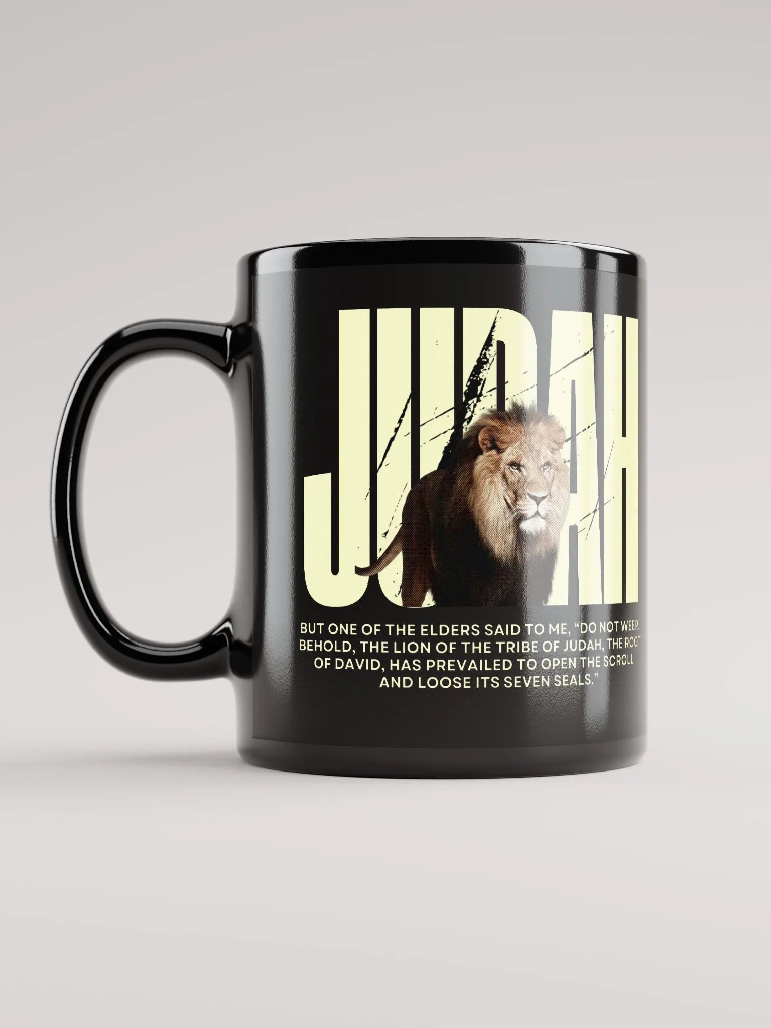 Lion of Judah Black Mug product image (2)