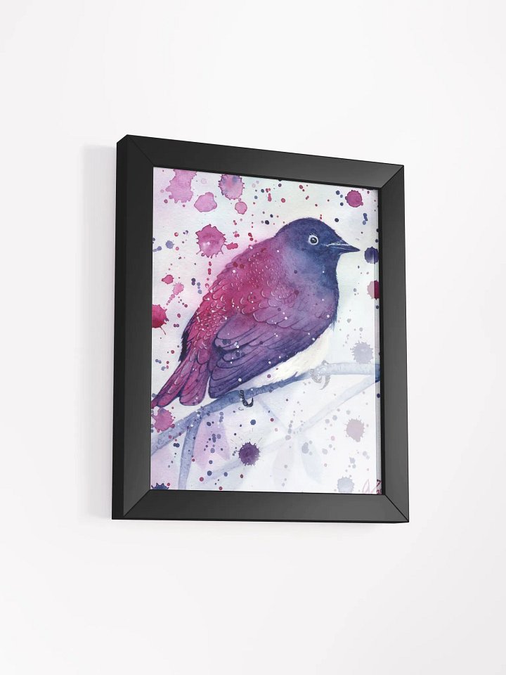 Vibrant Perched Violet-Backed Starling Watercolor Poster product image (10)