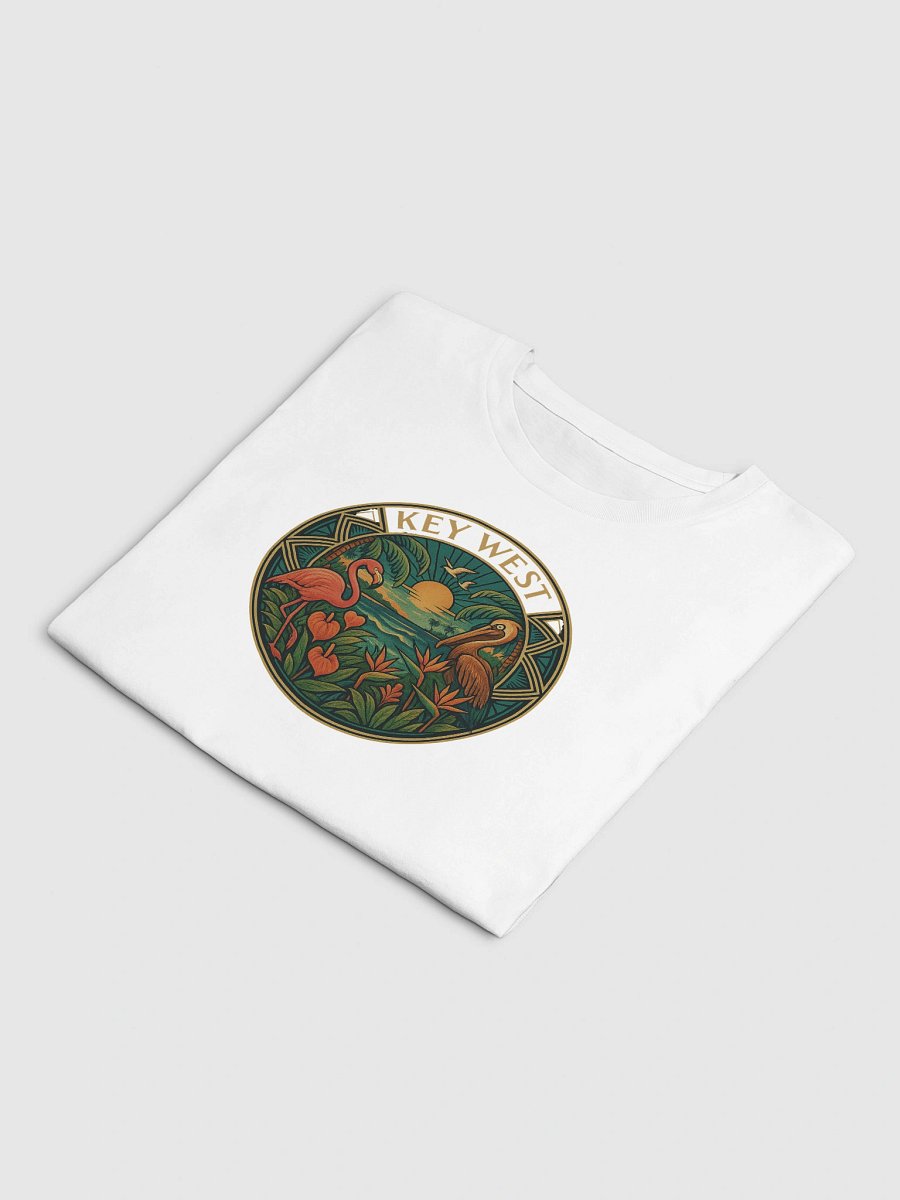 Key West Tropical Ladies Crop Top with Pelican and Flamingo product image (13)
