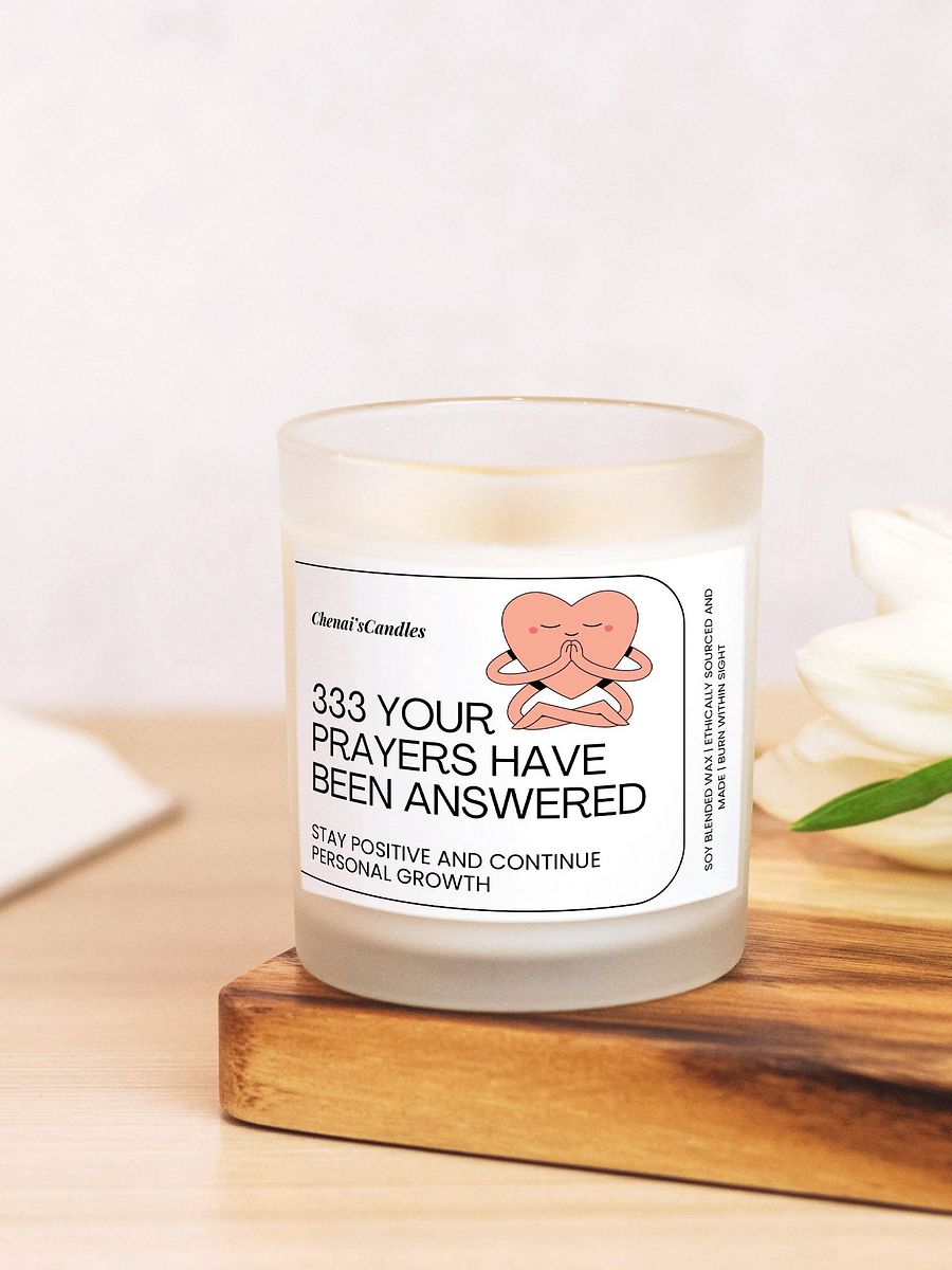 333 Prayers answered Frosted Candle product image (3)