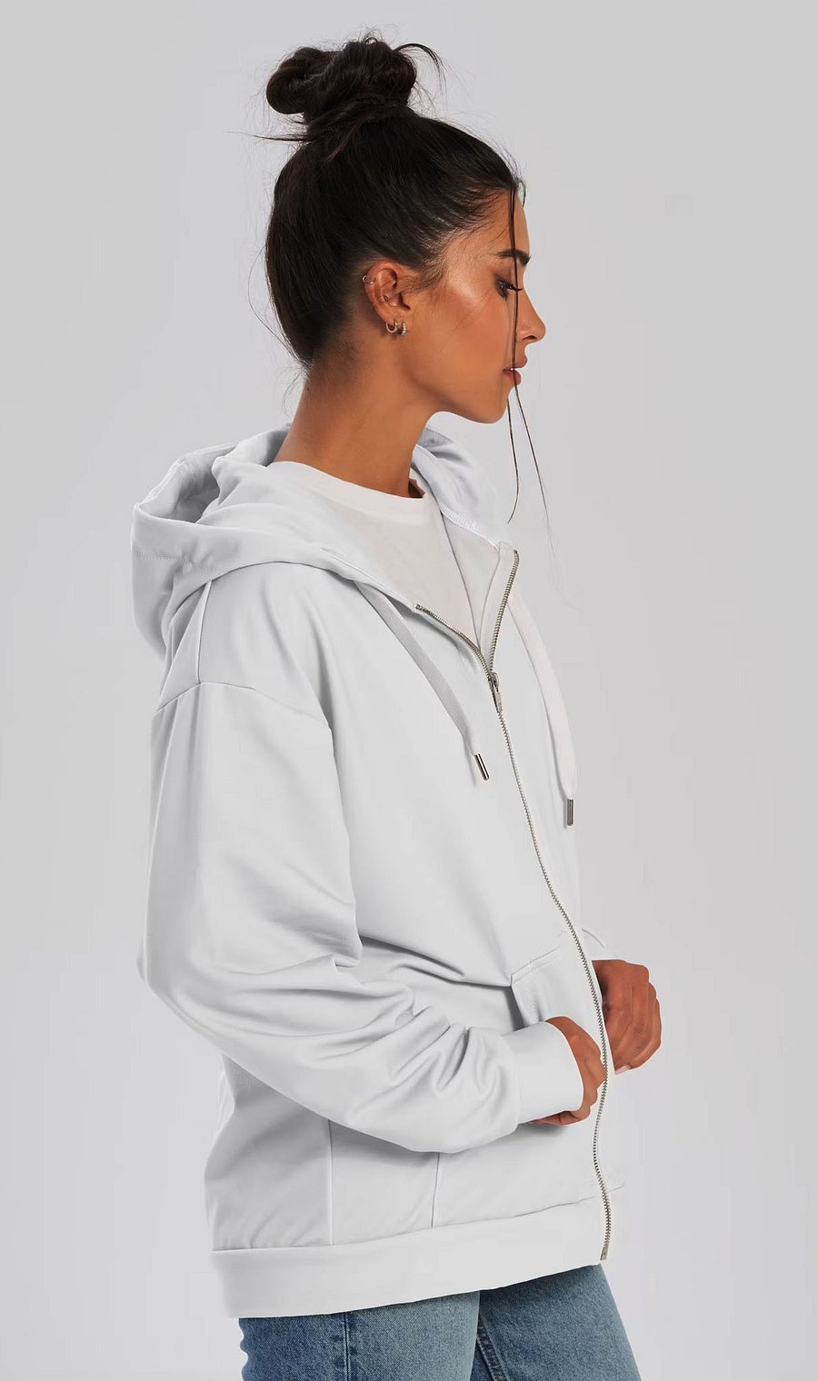 Polka Dot Illusion Vintage Retro Unisex Zip Hoodie product image (4)
