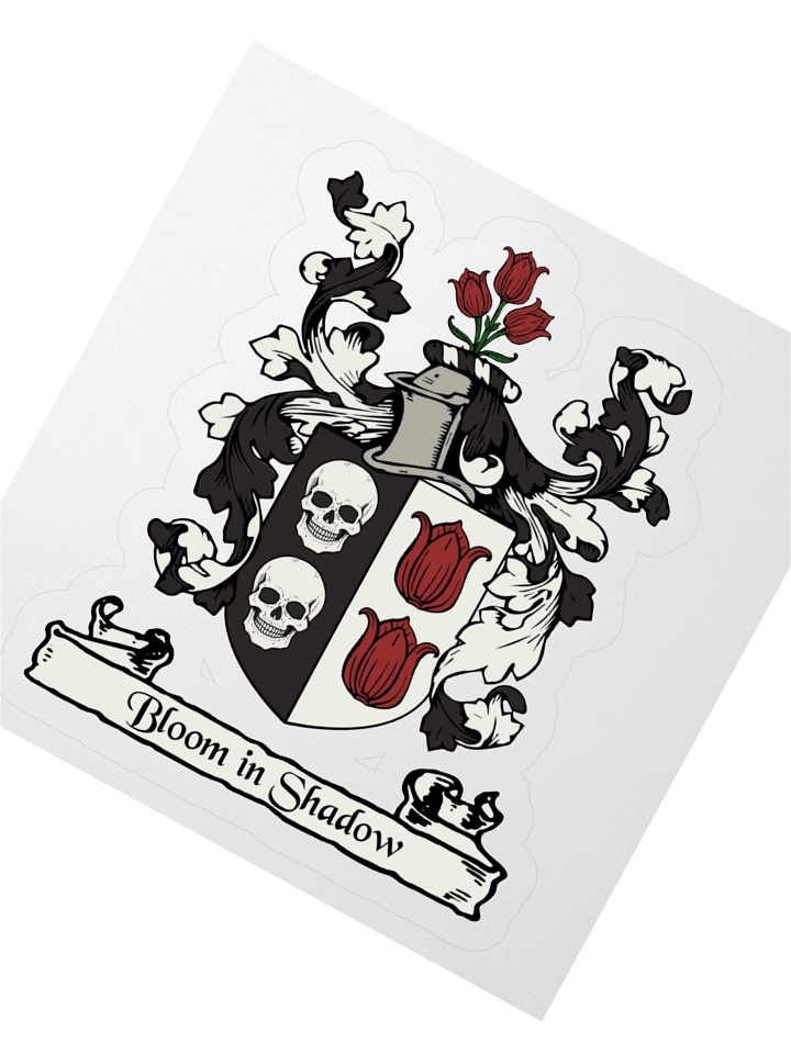 Bloom in Shadow Coat of Arms Kiss Cut Sticker product image (2)