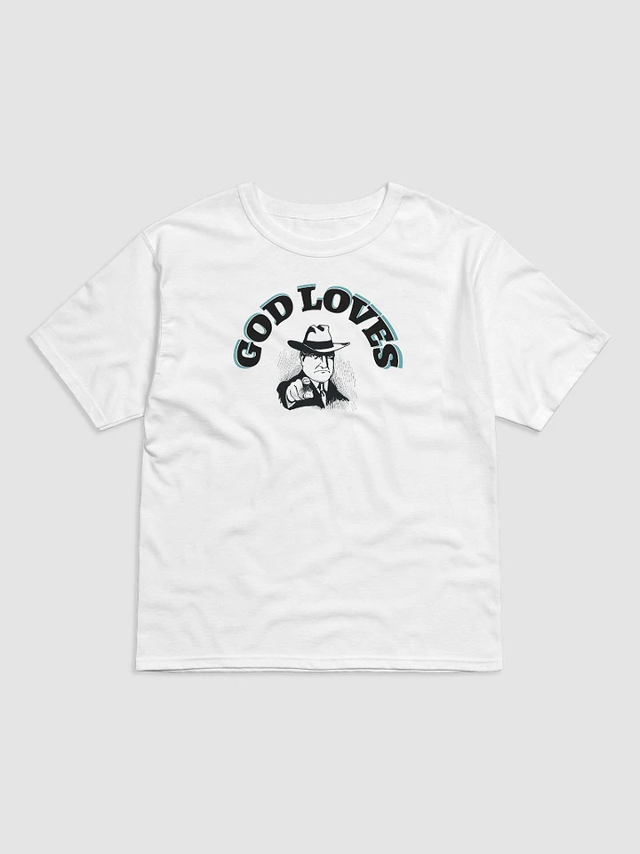 GOD LOVES YOU. Ethereal Blue Abstract T-Shirt product image (1)