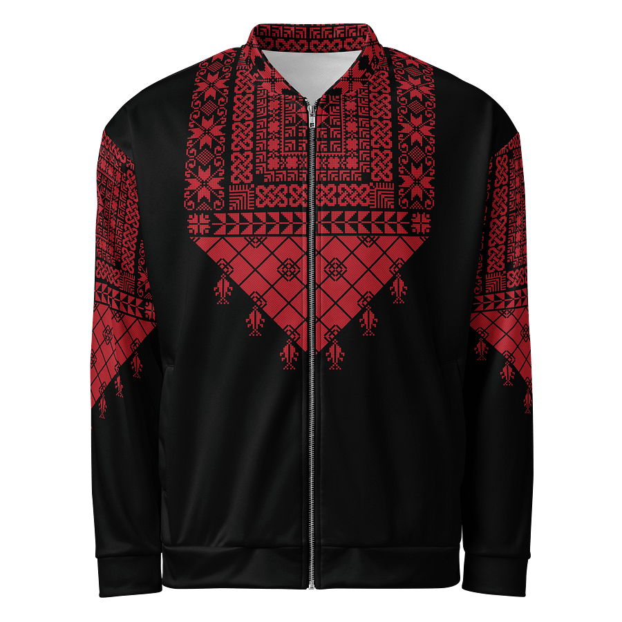 Red Tatreez Unisex Bomber Jacket product image (3)