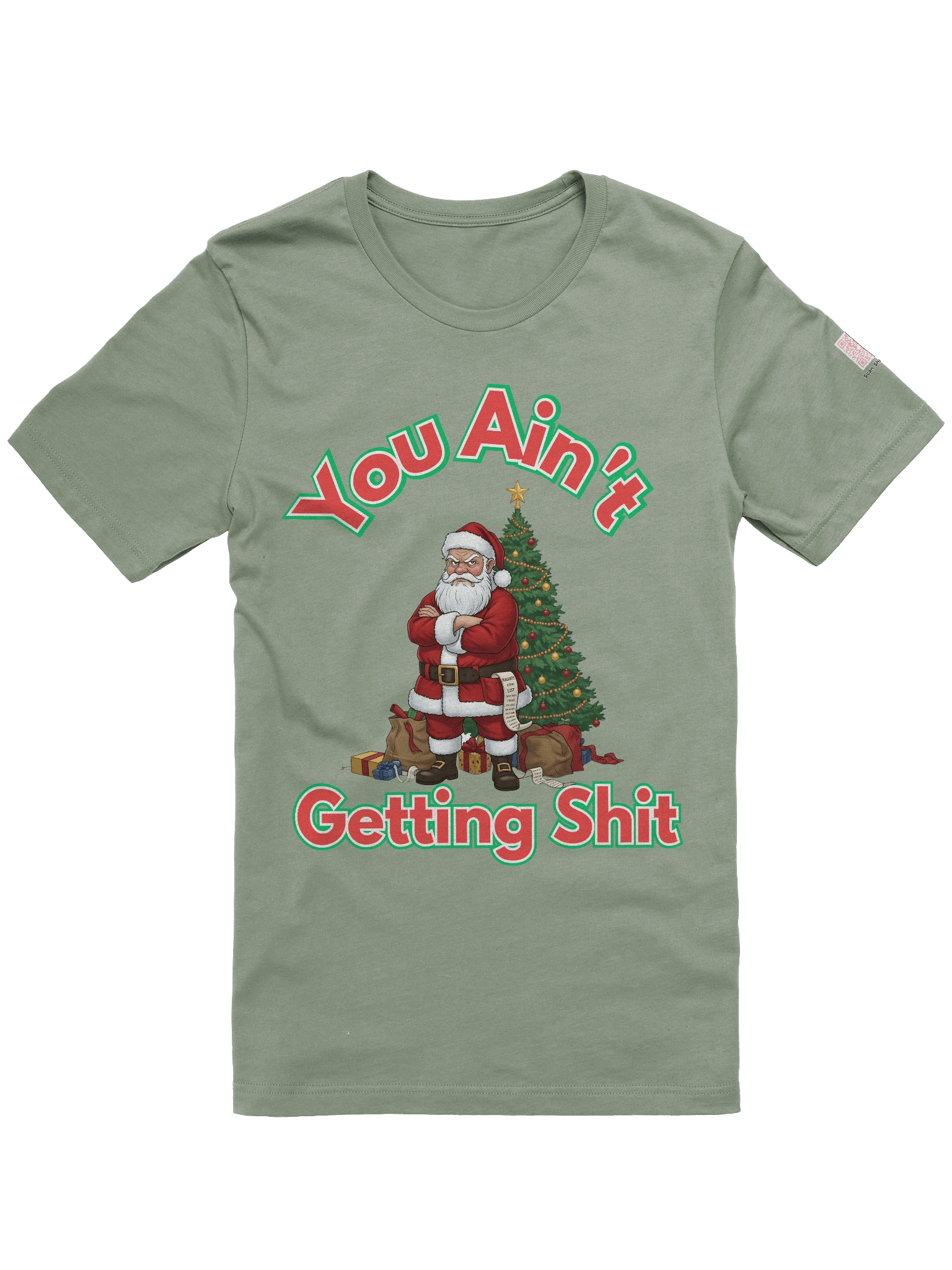 Unisex Funny Christmas Shirt – Grumpy Santa “You Ain’t Getting Sh*t” Tee | Naughty List Shirt | Sarcastic Holiday Gift | Adult Christmas Humor T-Shirt product image (2)