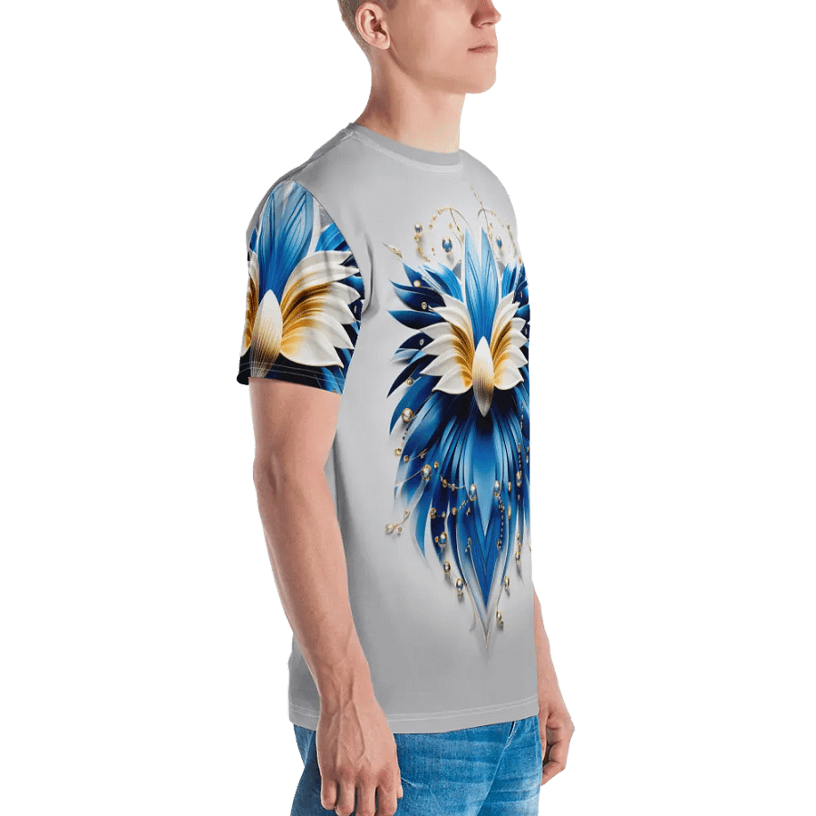 Blue Gold Flower T shirt product image (3)