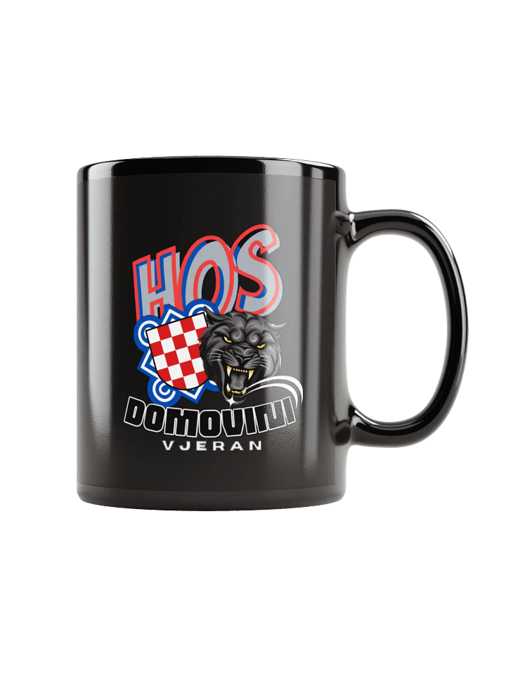 HOS DOMOVINI VJERAN Black Mug product image (2)