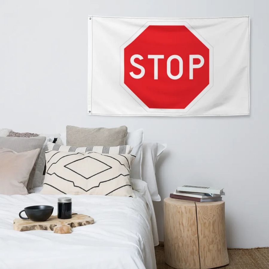 "STOP" Stop Sign Flag product image (9)