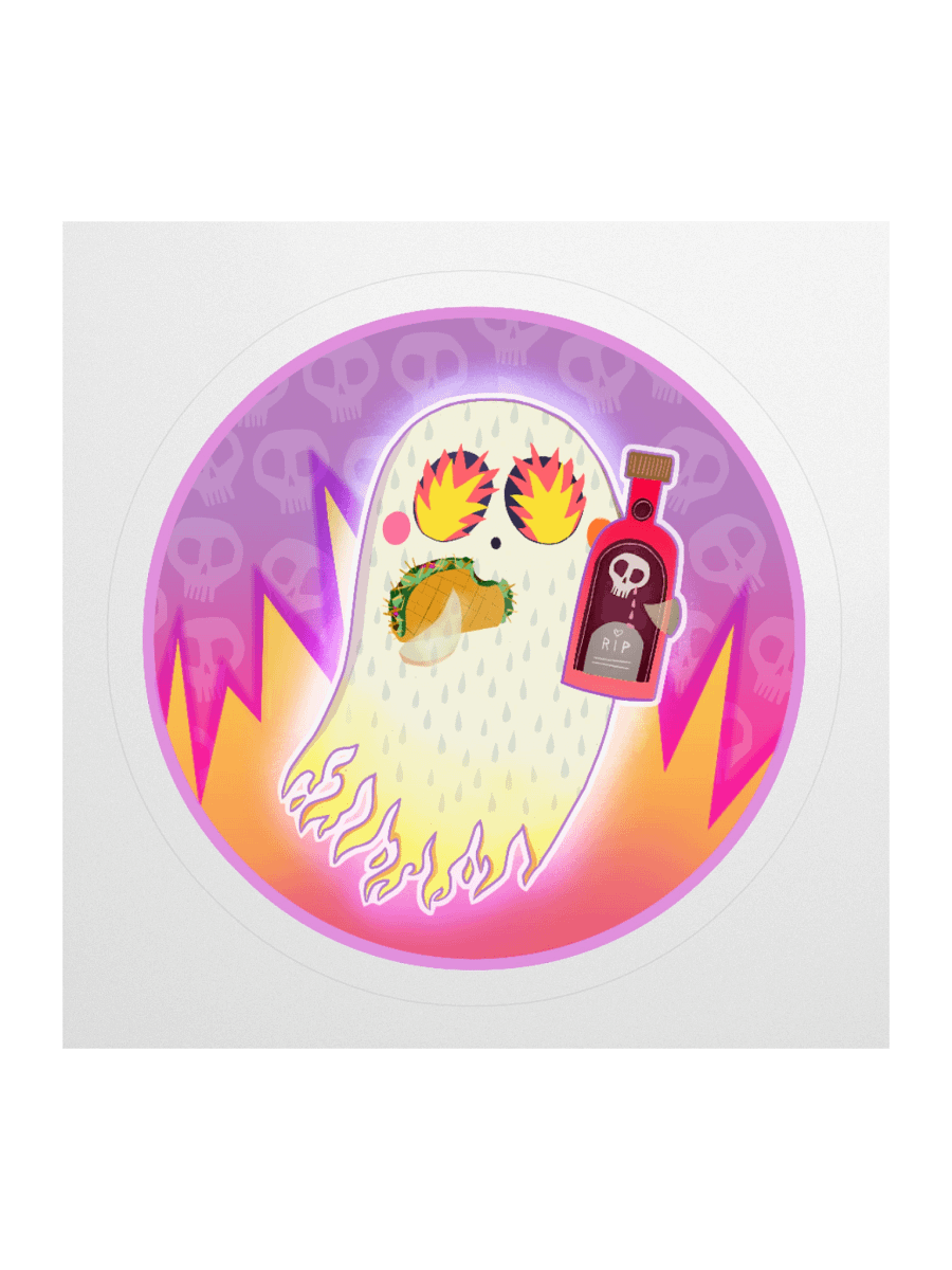 Pastel Little Ghost Hot Sauce - Vinyl Sticker product image (2)