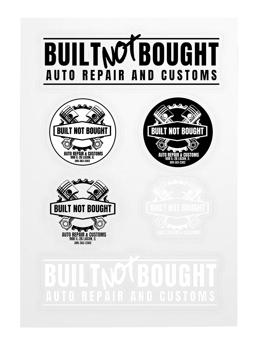 Built Not Bought Sticker Pack product image (3)