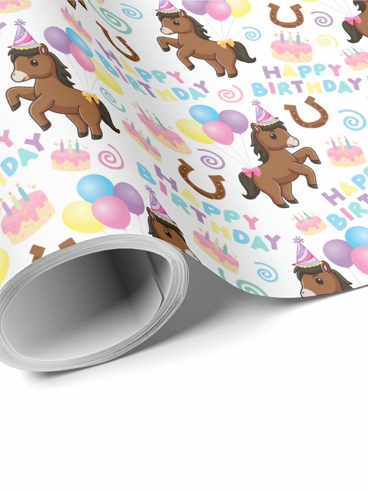Horse Birthday Wrapping Paper product image (1)