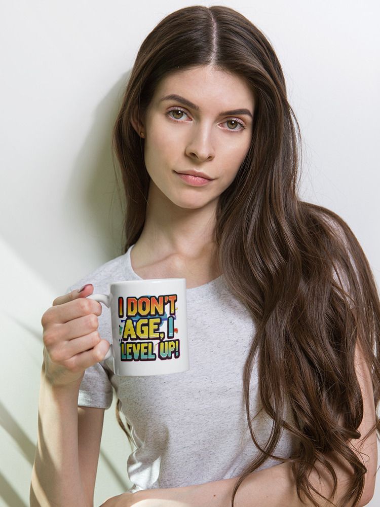 I Don´t Age, I level Up White Glossy Mug product image (4)