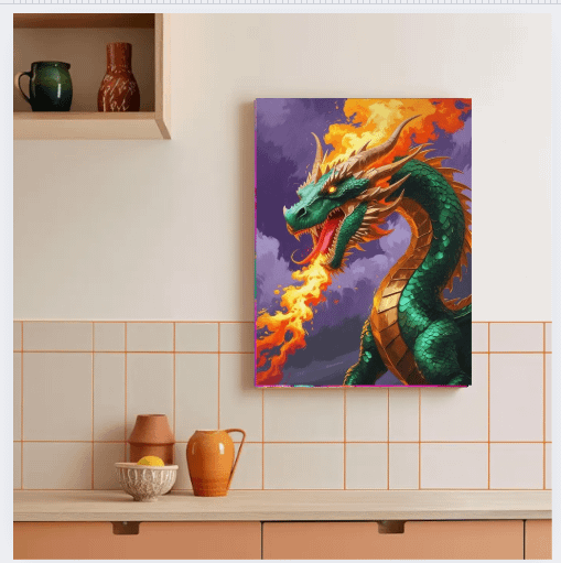 Dragons breathing fire Wall Art product image (1)