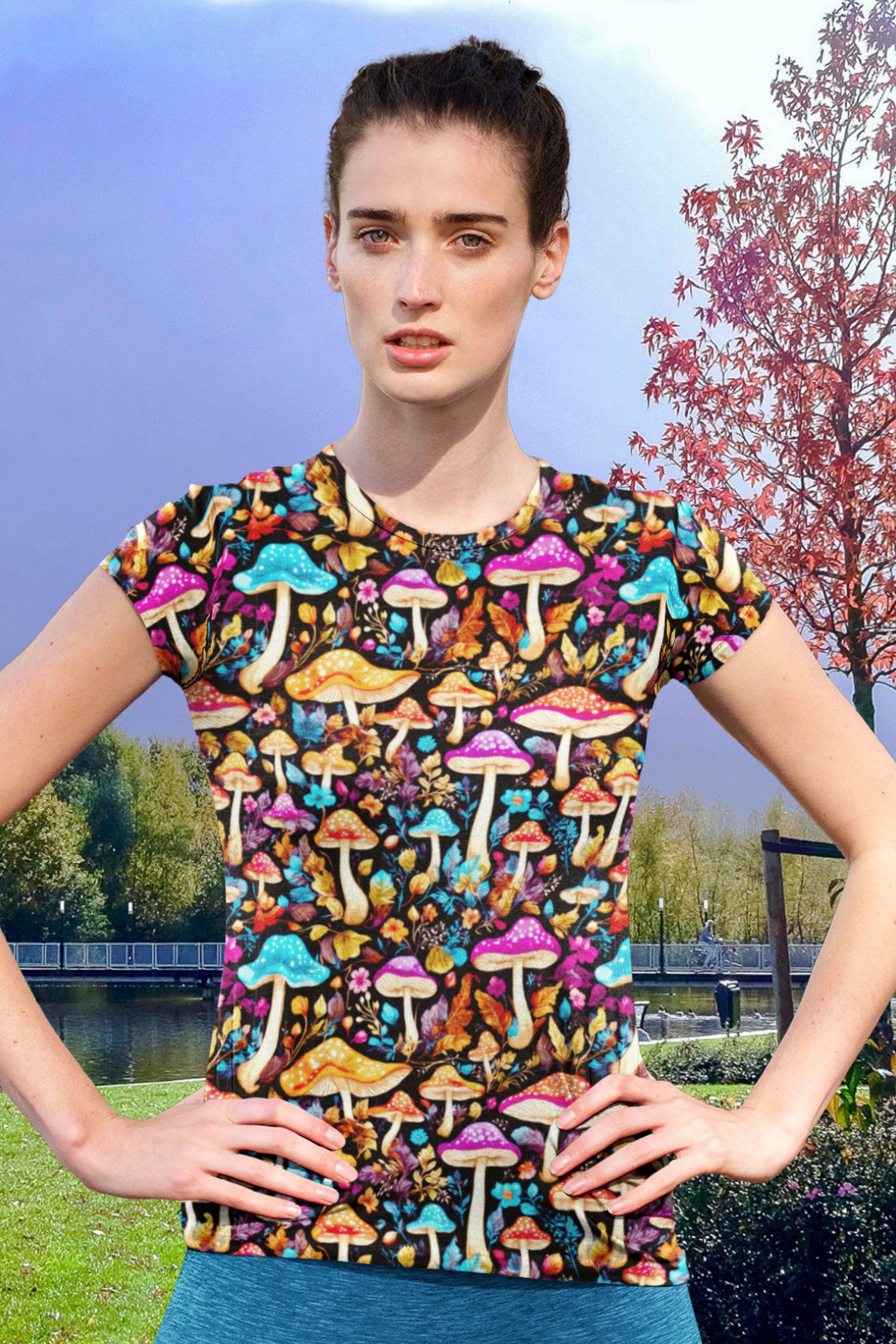 Mushroom Pattern All Over Print T-shirt product image (1)