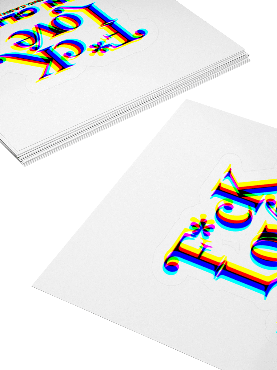 F**K Love Fan Club Kiss Cut Stickers product image (12)