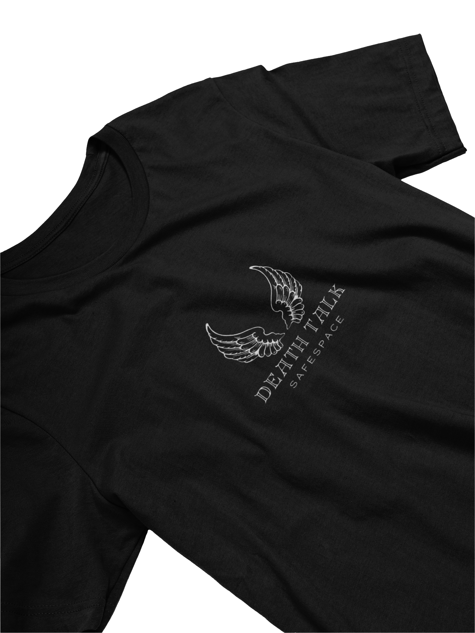 T-Shirt (Unisex) - Death Talk Safe Space (Angel Wings) on Black product image (2)
