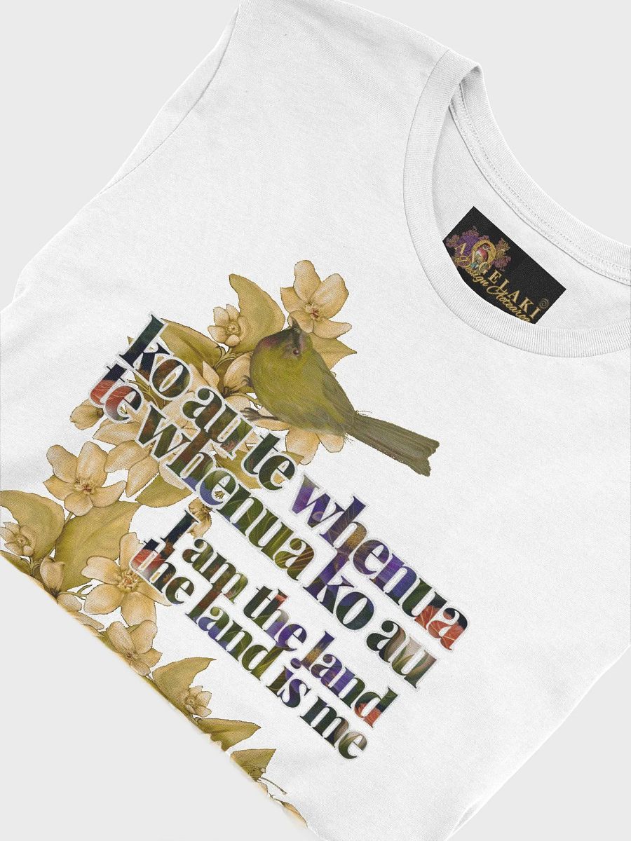 Unisex Korimako and Puawananga Flowers - ko au te whenua Decolonisation Aotearoa Tee product image (3)