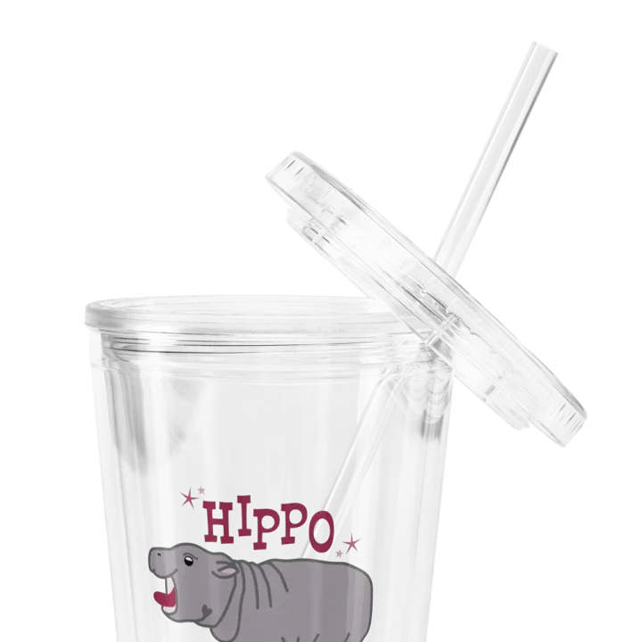 Hippo Bottoms Up Tumbler | Moo Deng Inspired Merch product image (2)