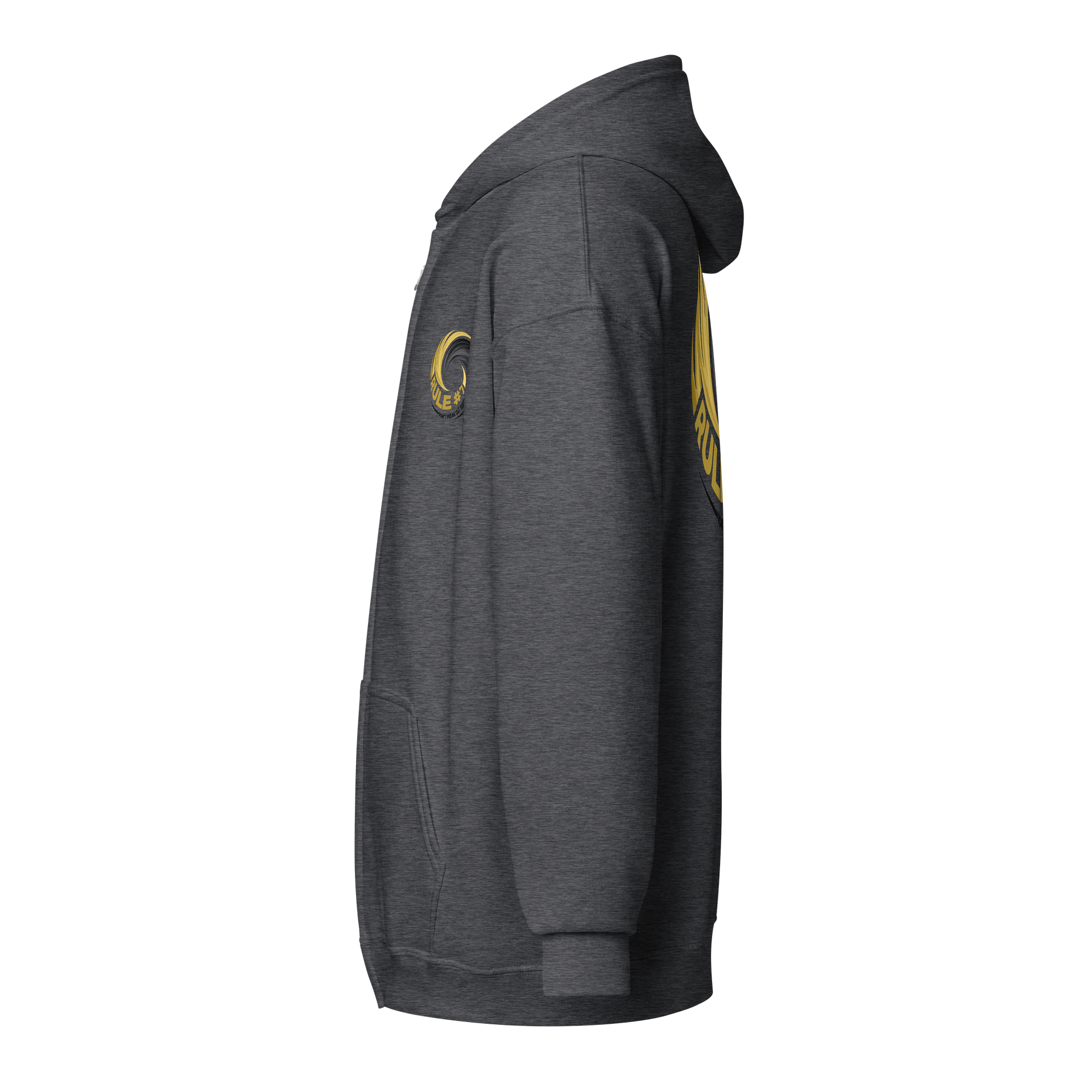 Rule #7 Zip Hoodie Black and Gold product image (11)