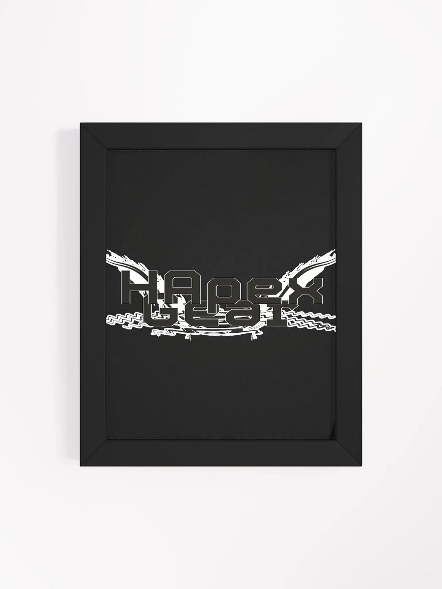 Framed - Black - High-Quality Matte Poster - Embroidered - Black HApex Gear Black Logo product image (4)