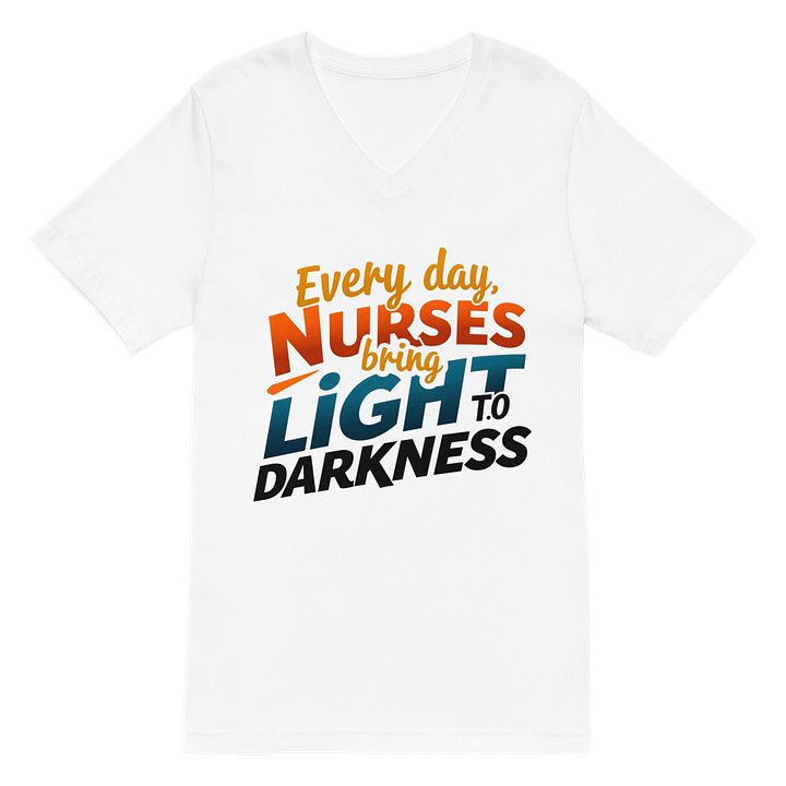 Every day, NURSES bring LIGHT to DARKNESS V-Neck Tee product image (2)