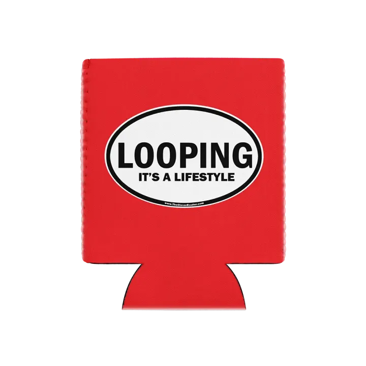LOOPING-It's A Lifestyle - Red Can Koozie product image (1)