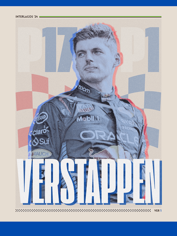 Max Verstappen Brazilian GP 2024 | Printable Poster product image (2)