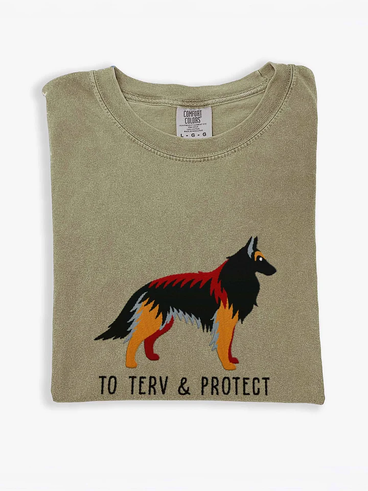 To Terv and Protect T-Shirt(Embroidered) of a Belgian Tervuren(Black) product image (1)