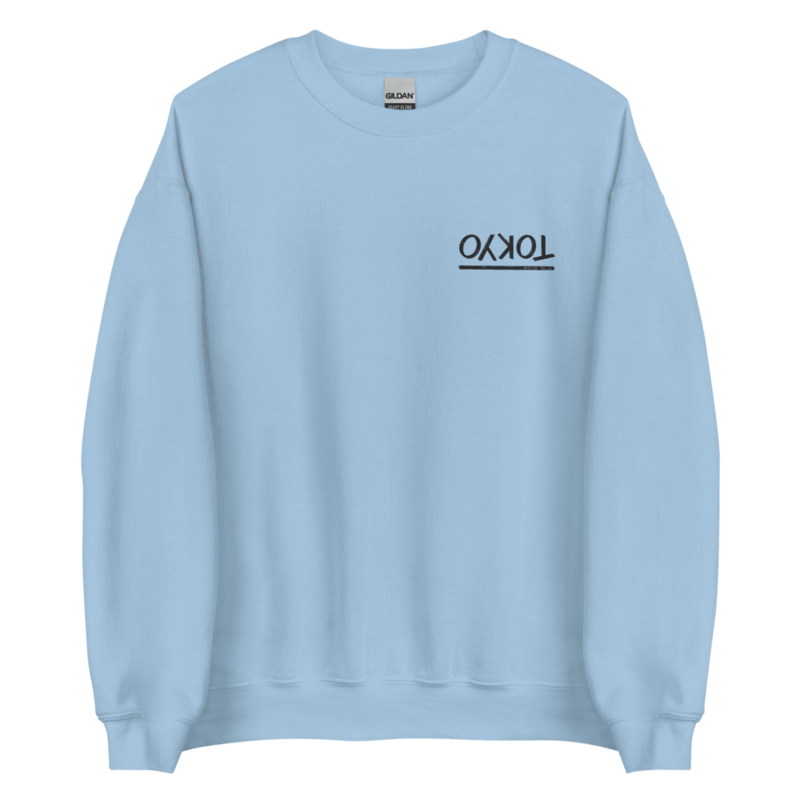 Tokyo Upside Down (Black Text) Embroidered Classic Sweatshirt product image (1)