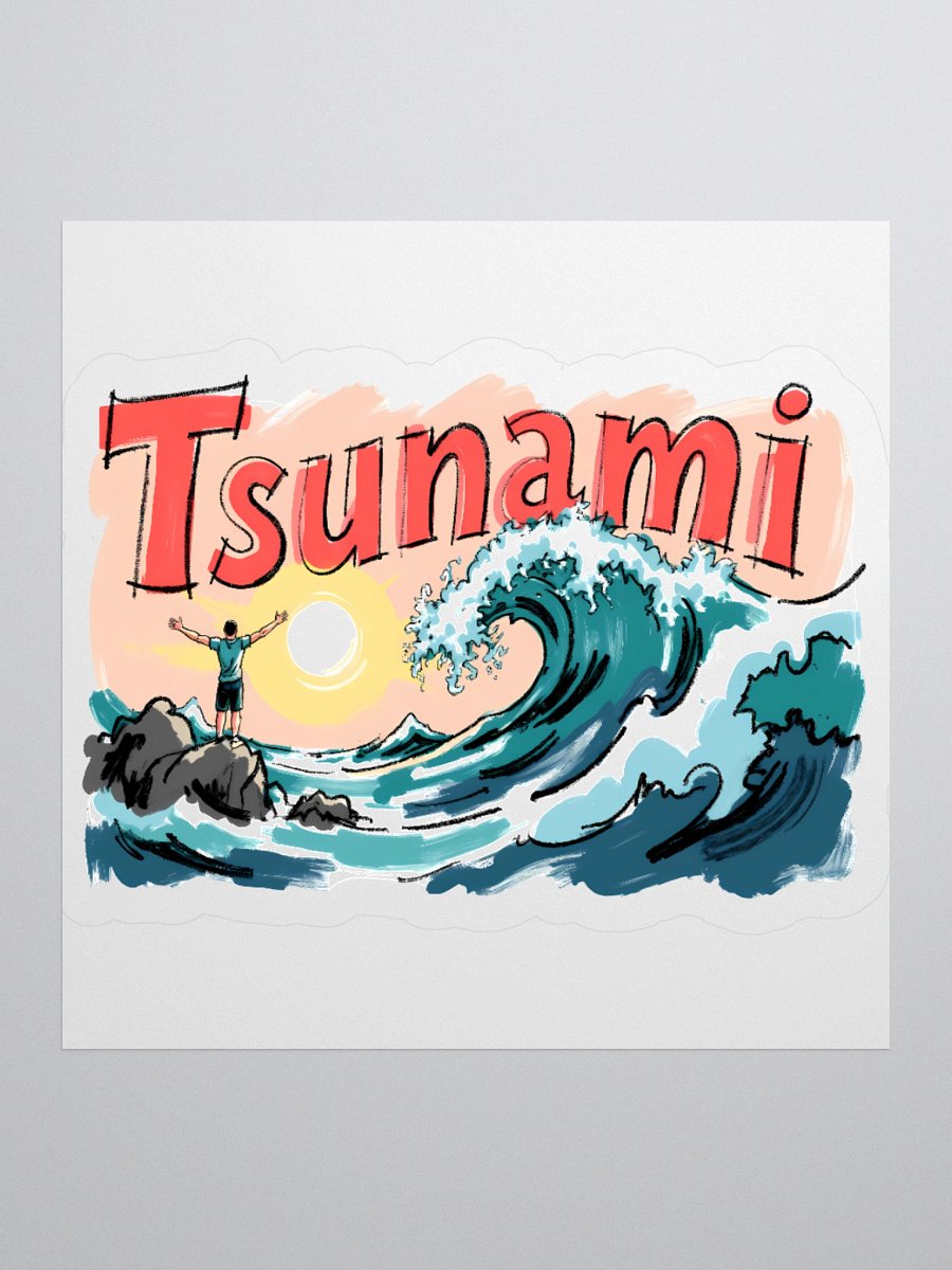 Tsunami Warning Sticker product image (2)