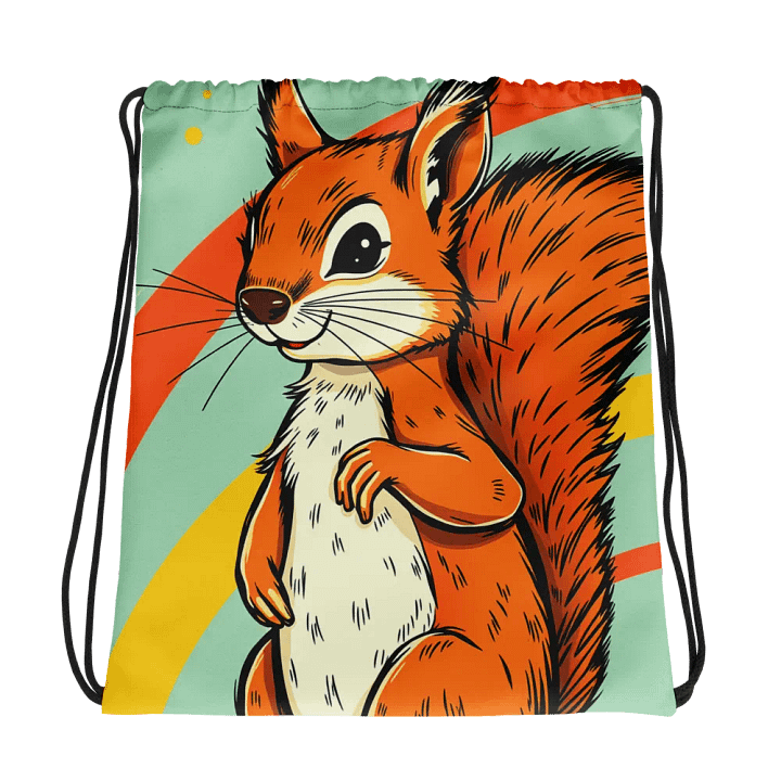 Vibrant Squirrel All-Over Drawstring Bag product image (1)