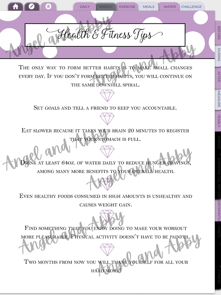 Fitness Planner 2024-purple product image (2)
