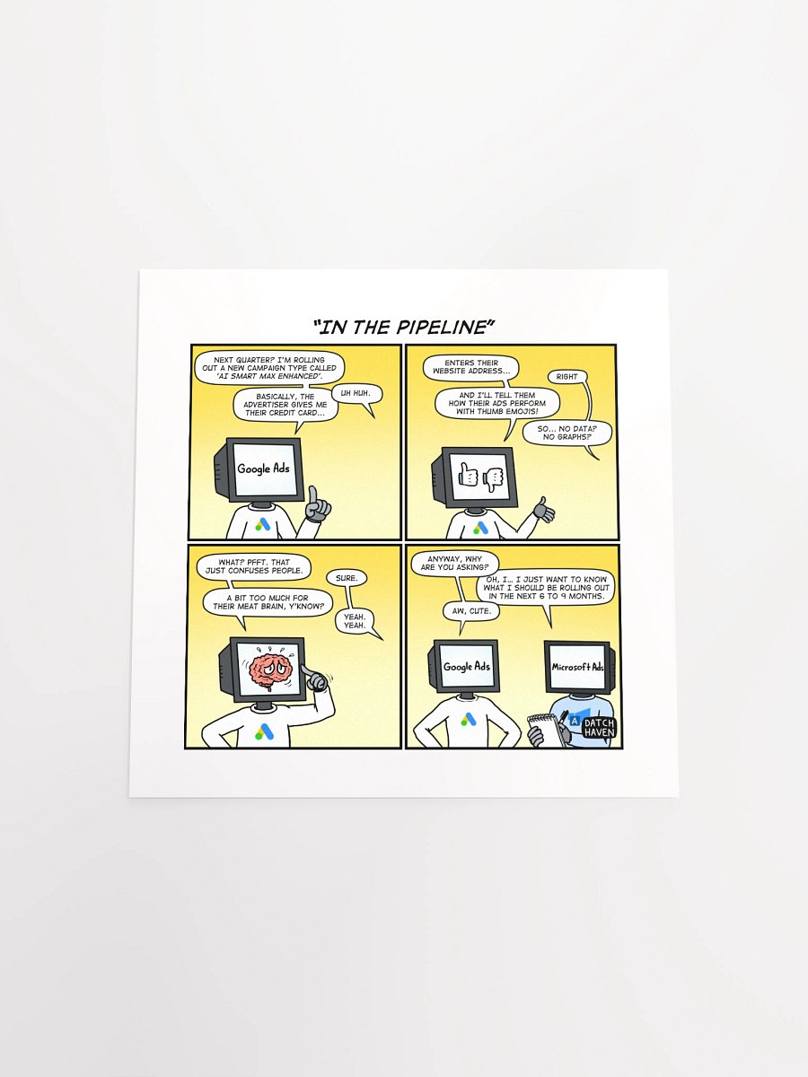 "In the pipeline" poster (square) product image (20)