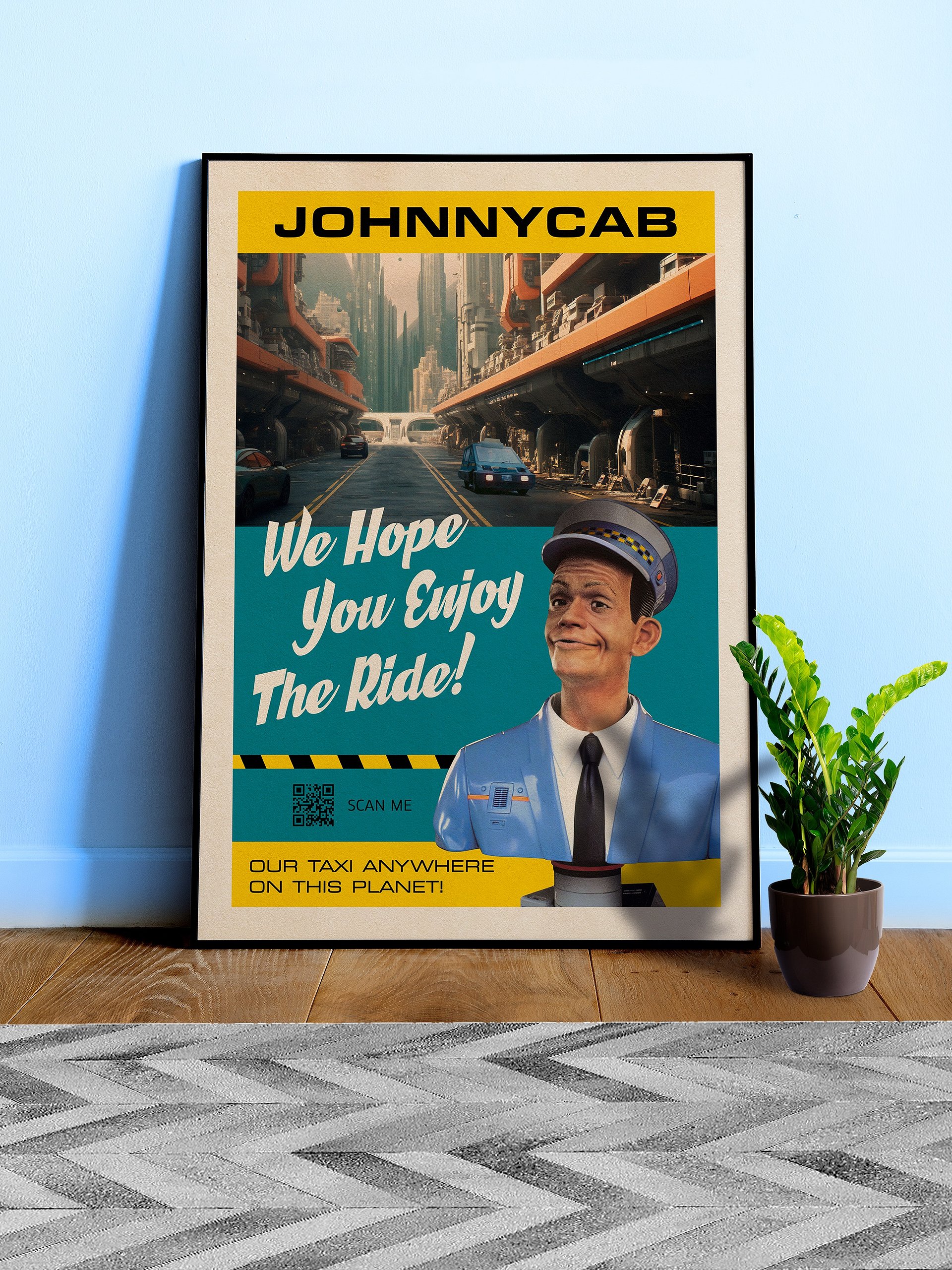 Johnnycab. Ad. Total Recall, 1990 — Vintage space poster, movie poster product image (1)