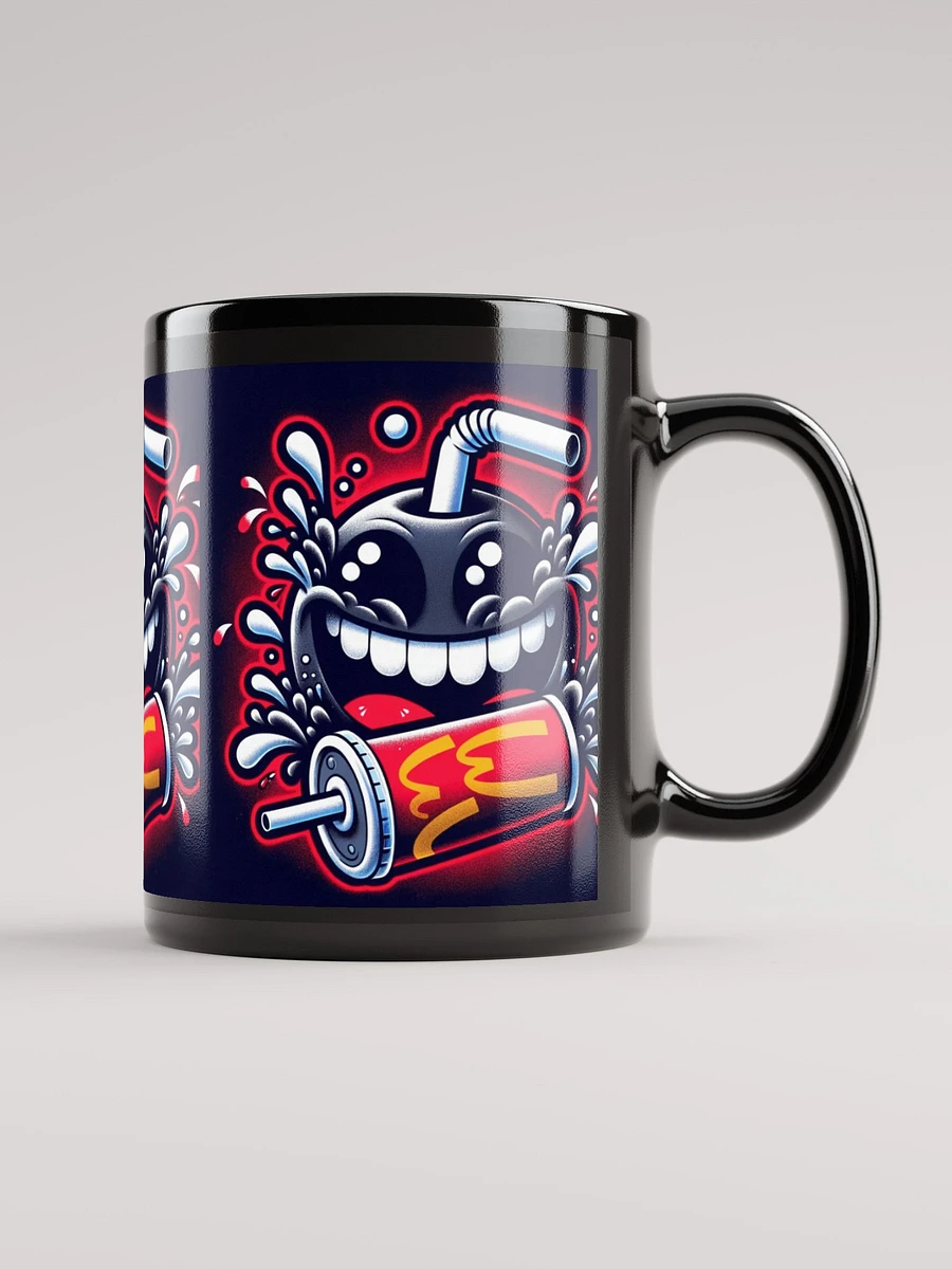 The Burger Brigade Juice Menace Black Glossy Mug - Kenyon Long Comedy product image (1)