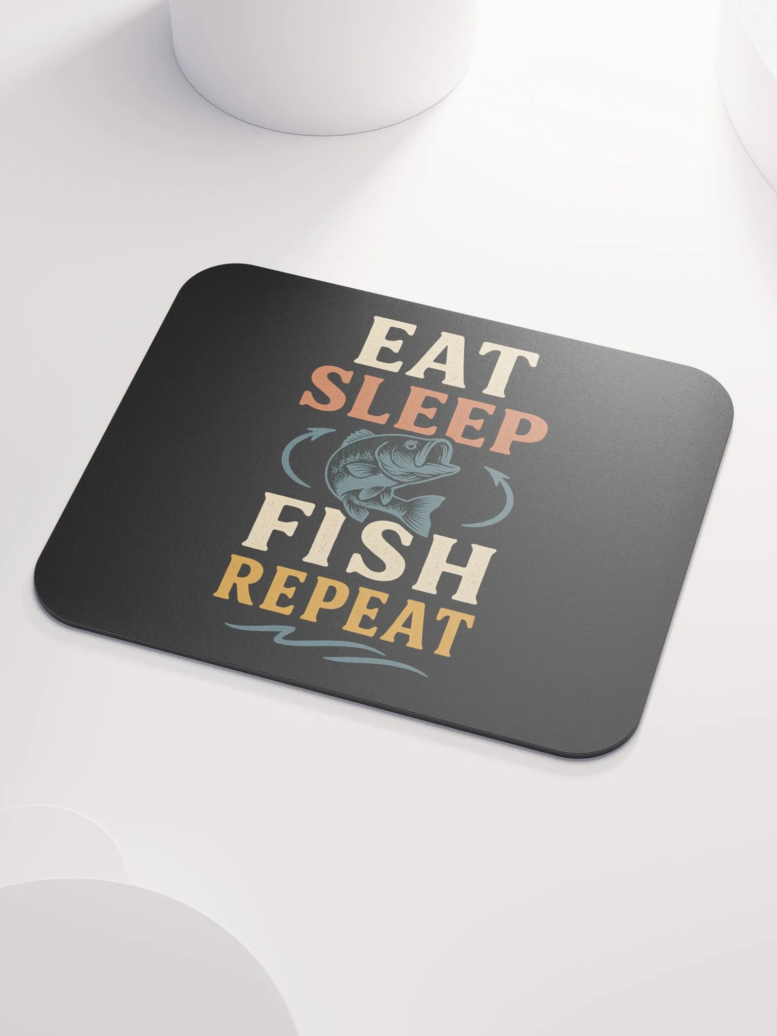 Fishing Mouse Pad – Eat Sleep Fish Repeat | Desktop Humor product image (3)