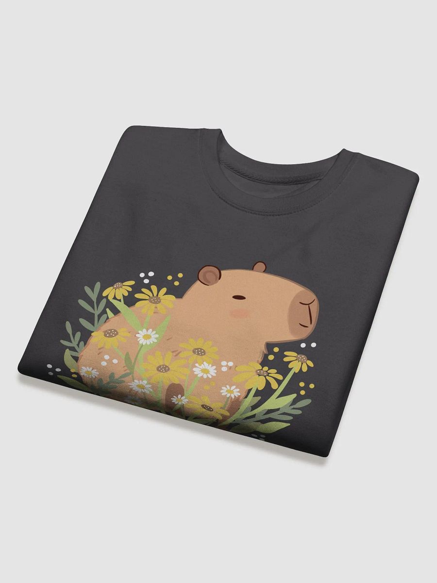 Capybara daisy Bloom Unisex Sweatshirt product image (4)