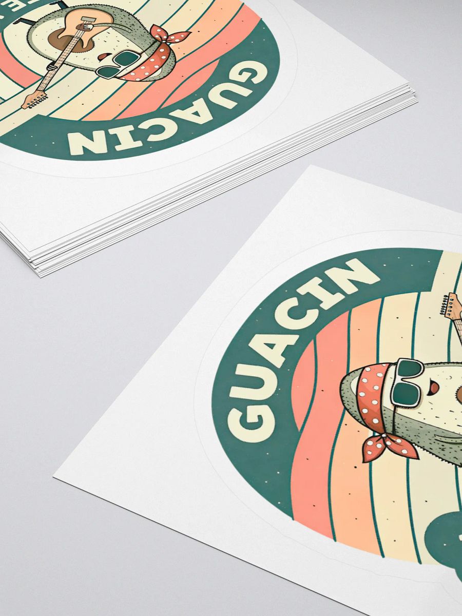 Groovy Guacin' Guitar Sticker product image (10)