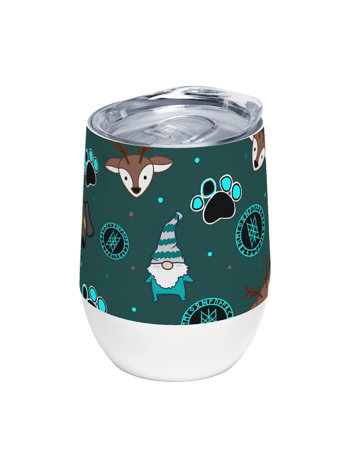 Web of Wyrd Dark Teal Wine Tumbler product image (1)