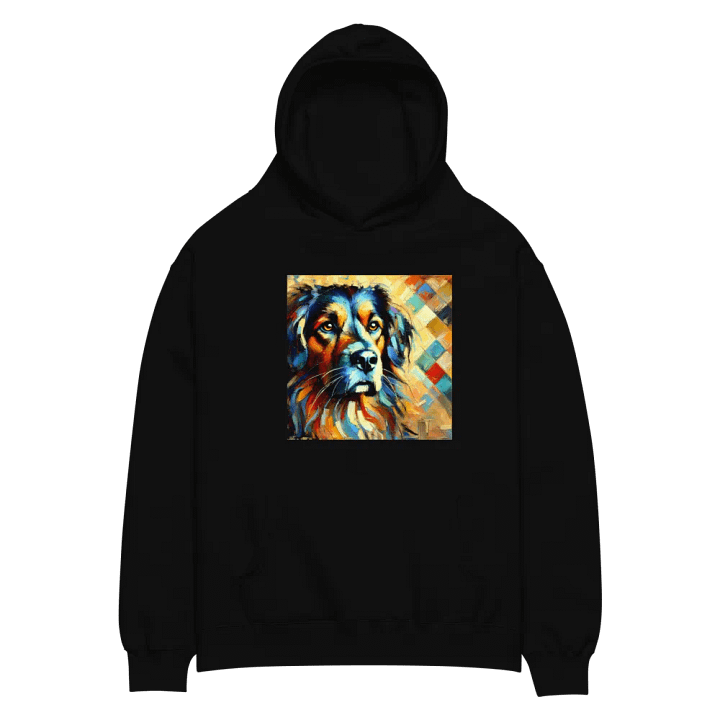 Vibrant Dog Face Abstract Hoodie product image (2)