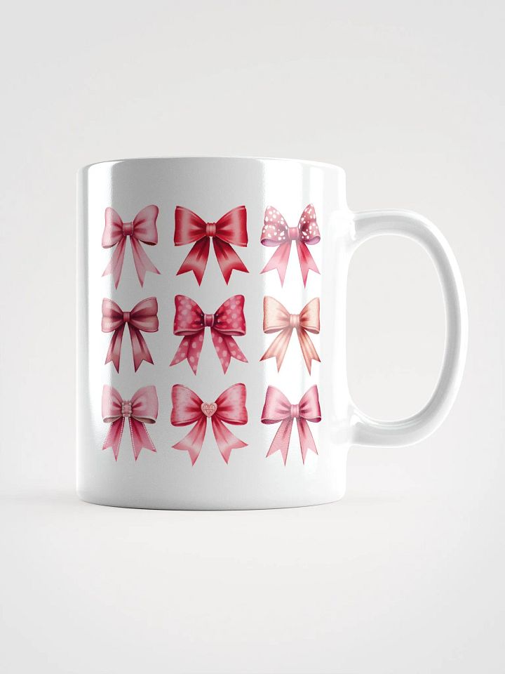 Valentine Coquette Bows White Glossy Mug product image (1)