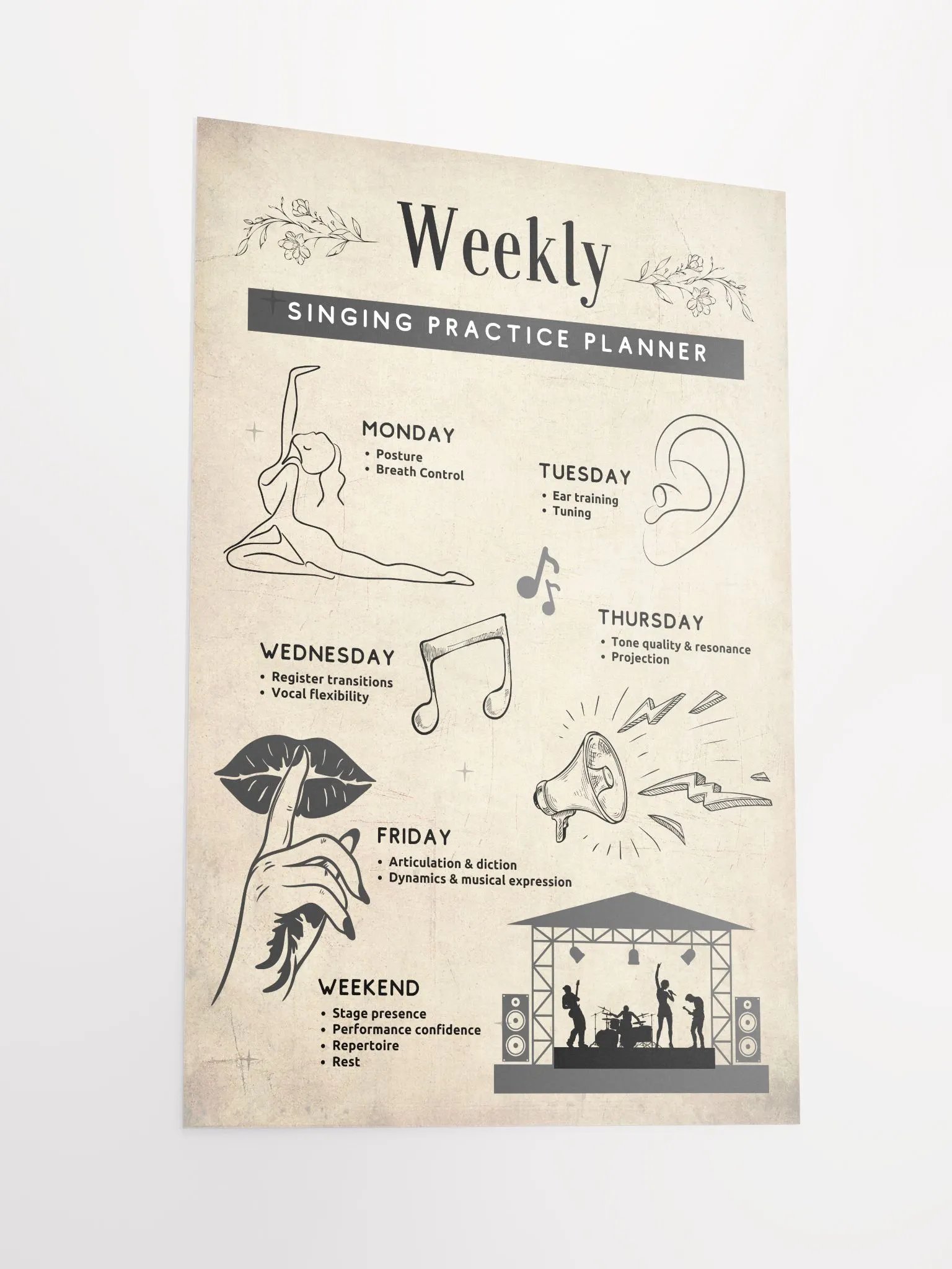 Singing Practice Planner 12'' x 18'' product image (3)