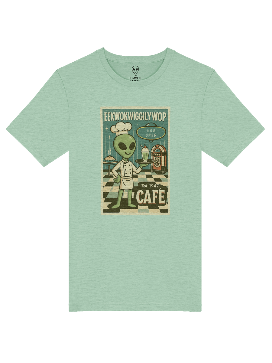Roswell Aliens 1950's Retro Diner Poster Unisex T-Shirt product image (77)