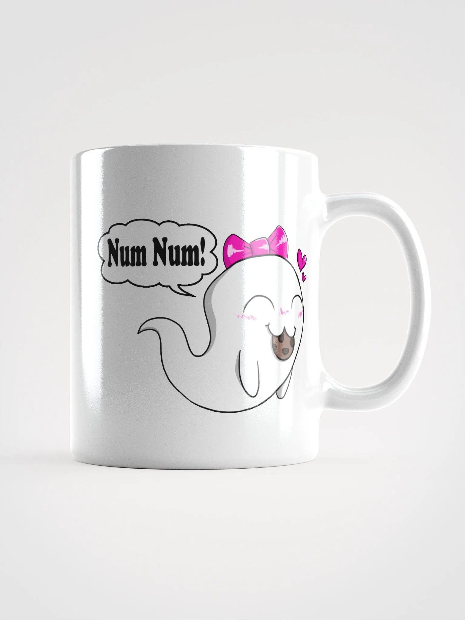 Ghost with Cookie White Glossy Mug product image (1)